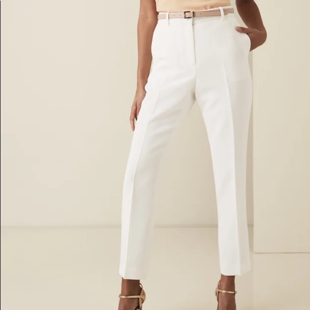 Reiss White Ashby Trousers